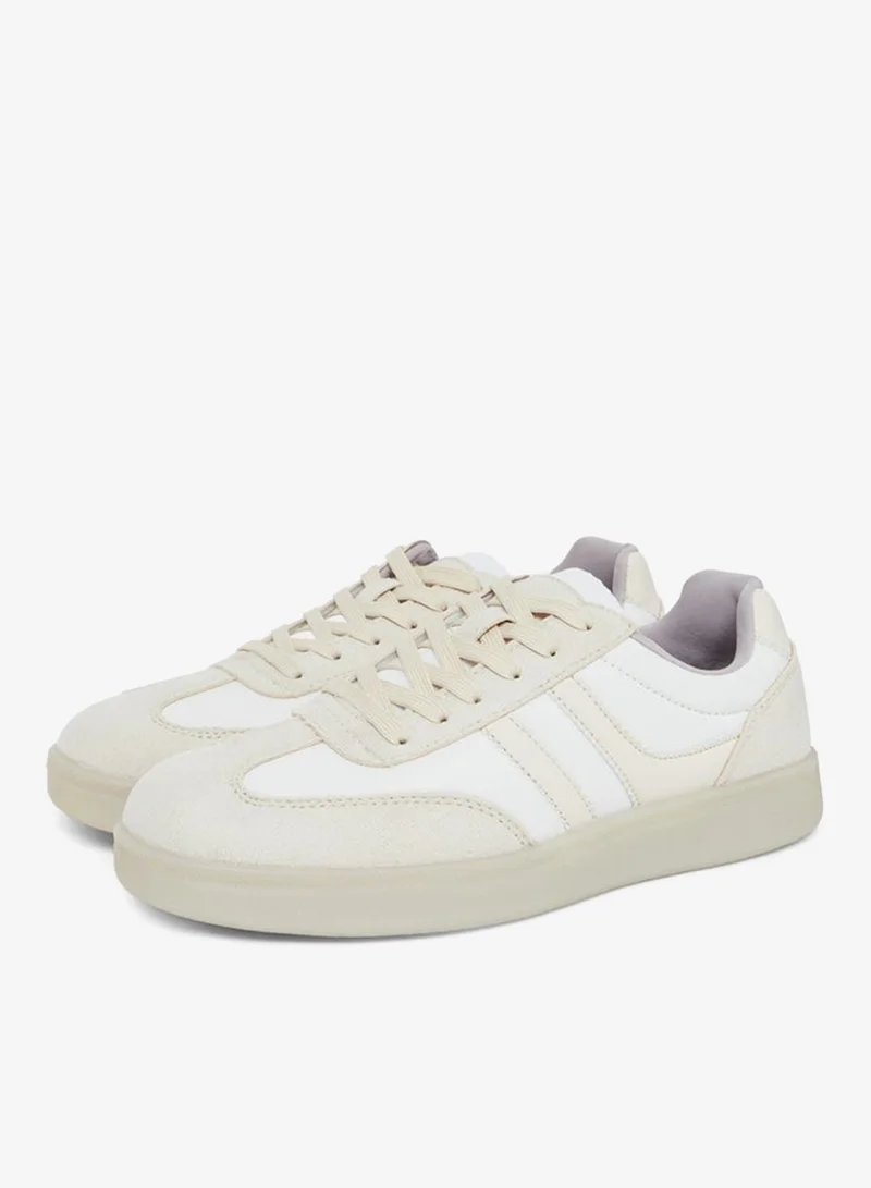 Styli Women Beige Retro Style Sneakers